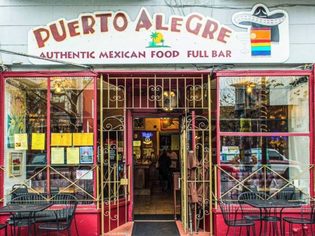 Store front of Puerto Alegre in the Mission District of San Francisco